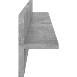 vidaXL Estanterías-Estante de pared 2 uds contrachapado gris hormigón 80x11,5x18cm