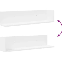 vidaXL Estanterías-Estante de pared 2 uds madera ingeniería 75x16,5x16,5 cm