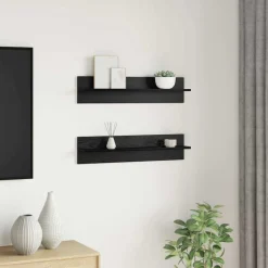 vidaXL Estanterías-Estante de pared 2 pcs 80 x 11,5 x 18 cm