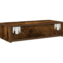 vidaXL Estanterías-Estante de pared con cajones de madera contrachapada blanco