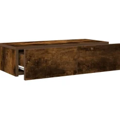 vidaXL Estanterías-Estante de pared con cajones de madera contrachapada blanco
