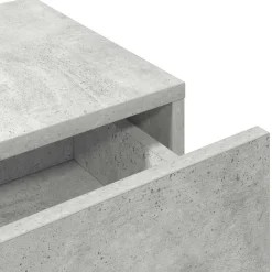 vidaXL Estanterías-Estante de pared con cajones madera contrachapada gris hormigón