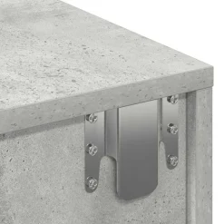 vidaXL Estanterías-Estante de pared con cajones madera contrachapada gris hormigón