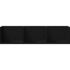 vidaXL Estante de pared con estante 75 x 18 x 18 cm Roble negro