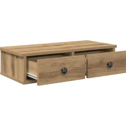 vidaXL Estante de pared cajones madera contrachapada roble artesanal Roble artisan Clearance
