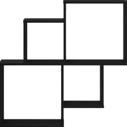 vidaXL Estante de pared con estante 80 x 15 x 78,5 cm Roble negro