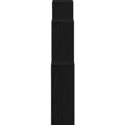 vidaXL Estante de pared con estante 80 x 15 x 78,5 cm Roble negro