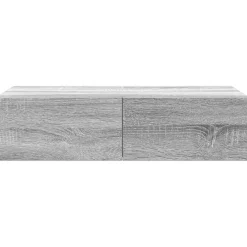 vidaXL Estante de pared con cajones madera contrachapada roble ahumado Gris sonoma New