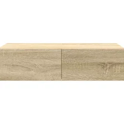 vidaXL Estante de pared con cajones madera contrachapada Roble Sonoma New