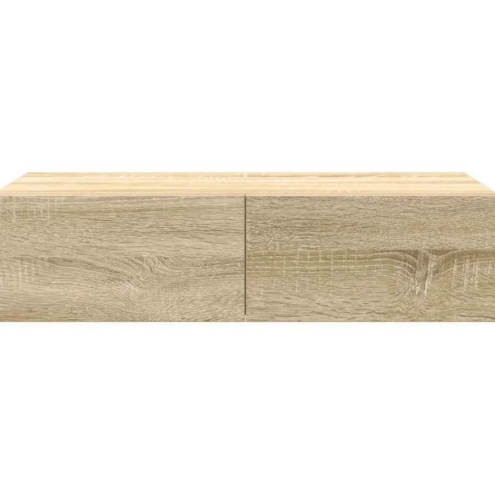 vidaXL Estante de pared con cajones madera contrachapada Roble Sonoma New
