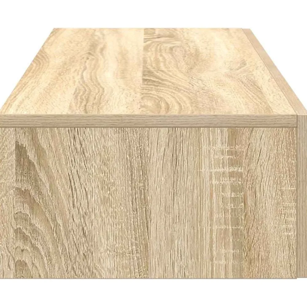 vidaXL Estante de pared con cajones madera contrachapada Roble Sonoma New