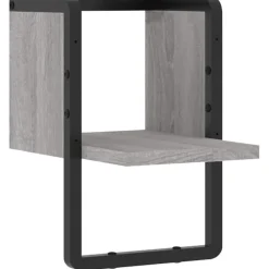 vidaXL Estante de pared con barra 20x25x30 cm Gris sonoma Hot