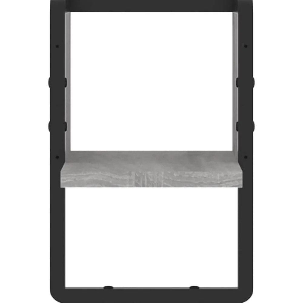 vidaXL Estante de pared con barra 20x25x30 cm Gris sonoma Hot