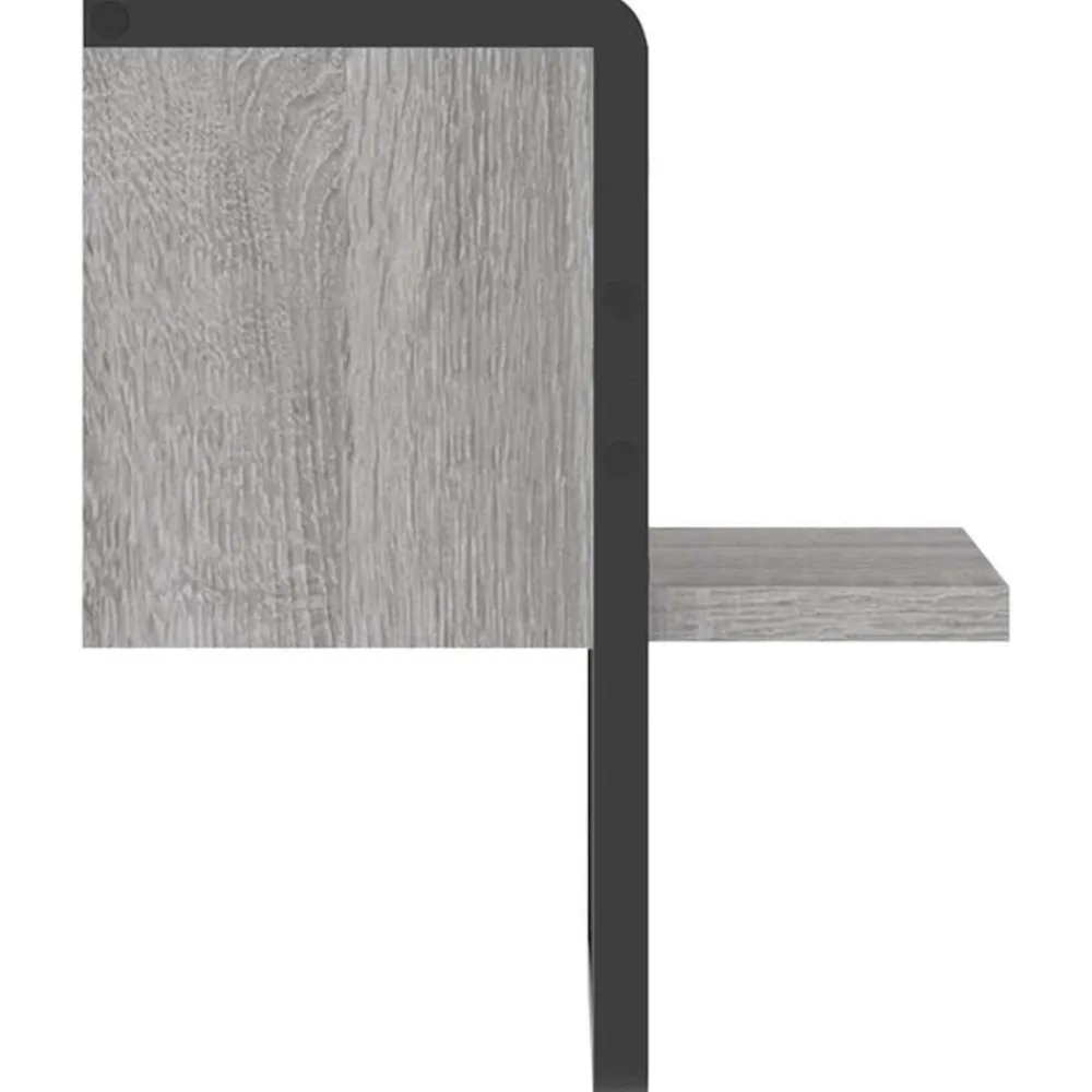 vidaXL Estante de pared con barra 20x25x30 cm Gris sonoma Hot