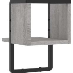 vidaXL Estante de pared con barra 20x25x30 cm Gris sonoma Hot