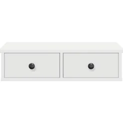vidaXL Estante de pared con cajones de madera contrachapada Blanco Hot