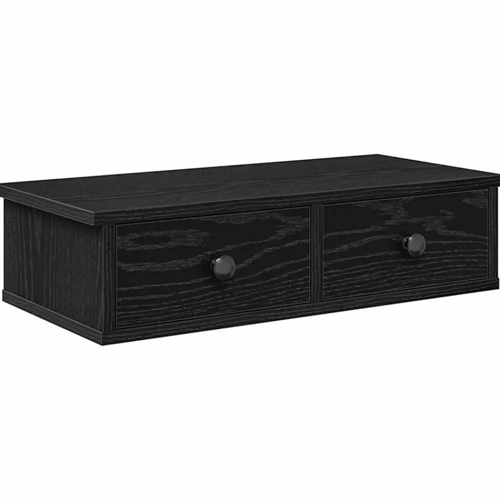 vidaXL Estanterías-Estante de pared con cajones de madera contrachapada