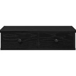 vidaXL Estanterías-Estante de pared con cajones de madera contrachapada