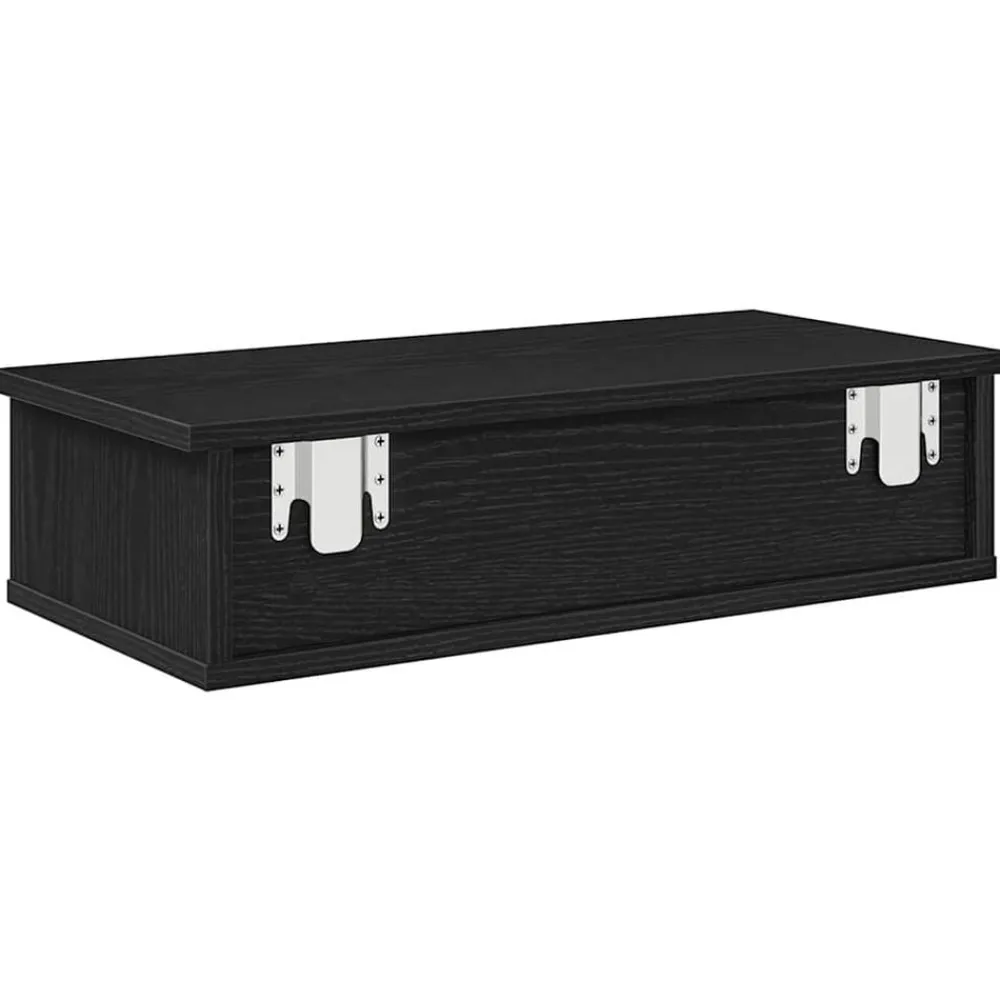 vidaXL Estanterías-Estante de pared con cajones de madera contrachapada
