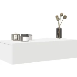 vidaXL Estante de pared con cajones de madera contrachapada Blanco Hot