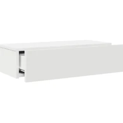 vidaXL Estante de pared con cajones de madera contrachapada Blanco Hot