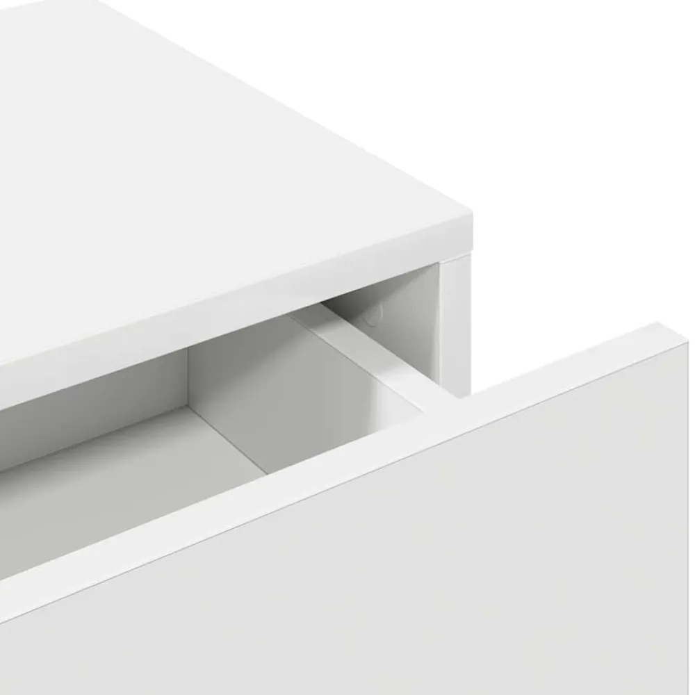 vidaXL Estante de pared con cajones de madera contrachapada Blanco Hot