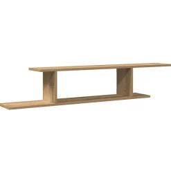 vidaXL Estanterías-Estante de pared de TV madera roble artesanal 125x18x23 cm