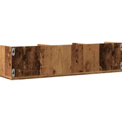 vidaXL Estante de pared de CD madera ingeniería envejecida 75x18x18 cm Madera antigua New
