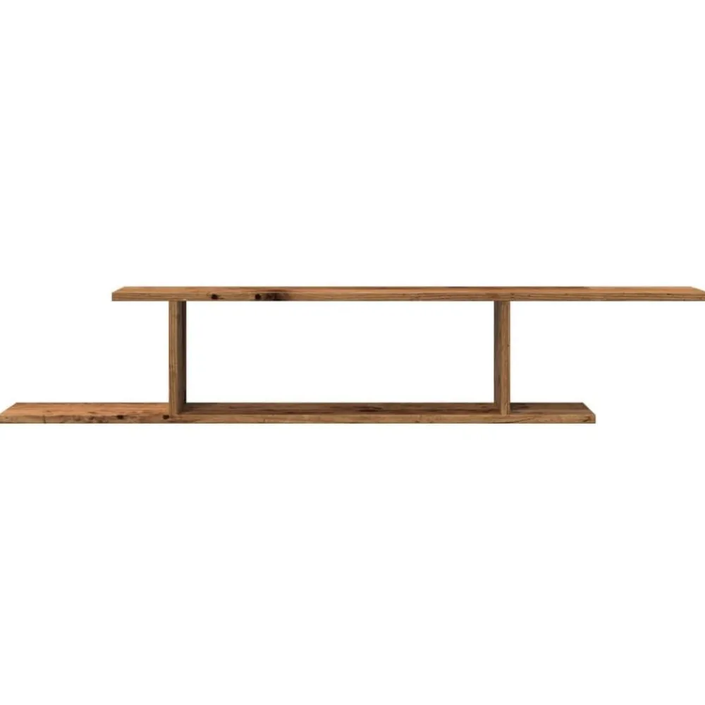 vidaXL Estanterías-Estante de pared de TV madera ingeniería envejecida 125x18x23cm
