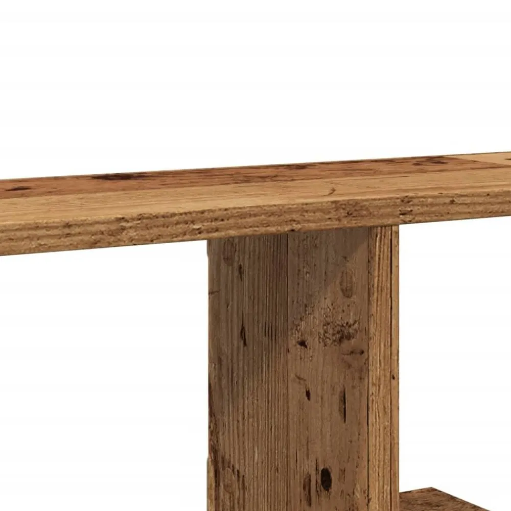 vidaXL Estanterías-Estante de pared de TV madera ingeniería envejecida 125x18x23cm