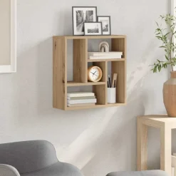 vidaXL Estanterías-Estante de pared madera ingeniería 45x16x45 cm