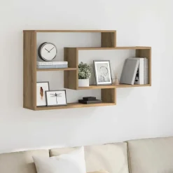 vidaXL Estante de pared madera ingeniería roble artisian 104x20x58,5cm Roble artisan Discount