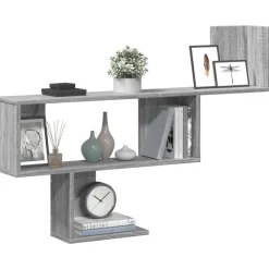 vidaXL Estante de pared madera ingeniería 100x15x70 cm Gris sonoma New