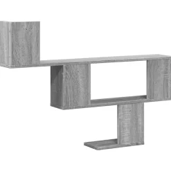 vidaXL Estante de pared madera ingeniería 100x15x70 cm Gris sonoma New