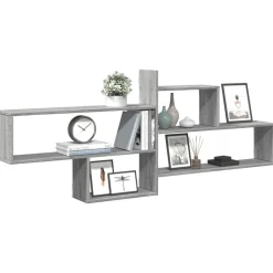 vidaXL Estante de pared madera ingeniería 167,5x18x68 cm Gris sonoma New