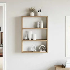 vidaXL Estante de pared madera ingeniería 43x9x60 cm Roble artisan Outlet