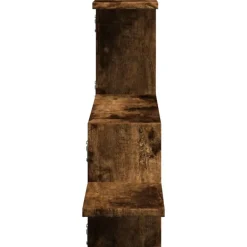 vidaXL Estante de pared madera ingeniería 104x15x49 cm Roble ahumado Online