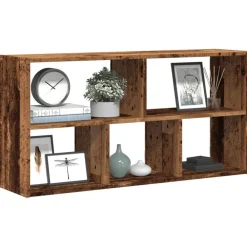 vidaXL Estante de pared madera de ingeniería envejecida 100x25x50 cm Madera antigua Clearance