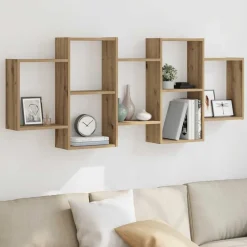 vidaXL Estanterías-Estante de pared madera ingeniería artisian 159x18x65 cm
