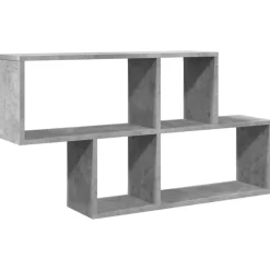 vidaXL Estanterías-Estante de pared madera ingeniería gris hormigón 100x20x53 cm