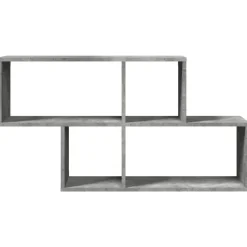 vidaXL Estanterías-Estante de pared madera ingeniería gris hormigón 100x20x53 cm