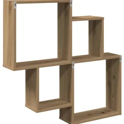 vidaXL Estanterías-Estante de pared madera ingeniería roble artisian 80x15x78,5 cm