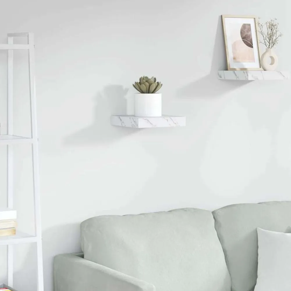 vidaXL Estante de pared Mármol 23 x 23,5 x 4 cm Madera de ingeniería Mármol Online