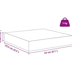 vidaXL Estante de pared Mármol 23 x 23,5 x 4 cm Madera de ingeniería Mármol Online