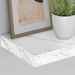 vidaXL Estante de pared Mármol 23 x 23,5 x 4 cm Madera de ingeniería Mármol Online