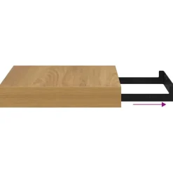 vidaXL Estante de pared Marrón 23 x 23,5 x 4 cm Madera de ingeniería Marr&oacute;n Outlet