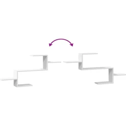 vidaXL Estante de pared madera de ingeniería 104x15x49 cm Blanco Best