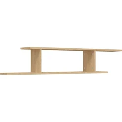 vidaXL Estante de pared para TV contrachapado 125x18x23cm Roble Sonoma New