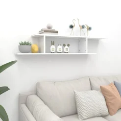 vidaXL Estanterías-Estante de pared para TV madera contrachapada 125x18x23 cm