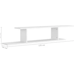 vidaXL Estanterías-Estante de pared para TV madera contrachapada 125x18x23 cm